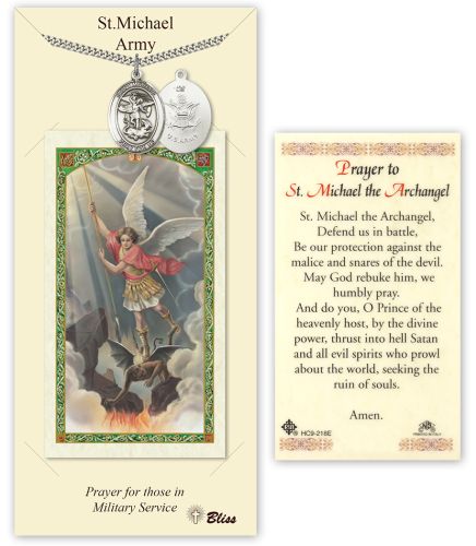 Army St Michael Medal with Prayer Card