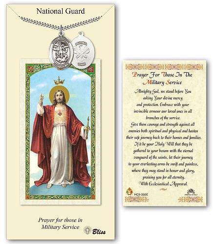 National Guard St Michael Medal with Prayer Card