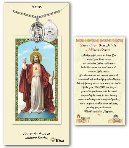 Army St Michael Medal with Prayer Card