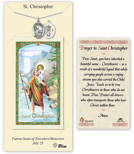 Football Medal for Girls with St Christopher Prayer Card