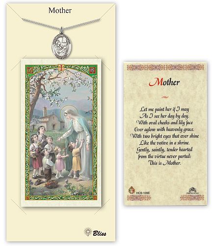 Mary with Children Medal with Prayer Card