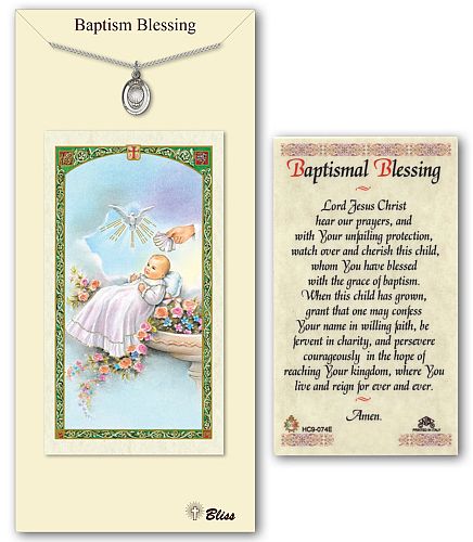 Baptism Shell Medal with Prayer Card Baptism Shell Medal with Prayer Card