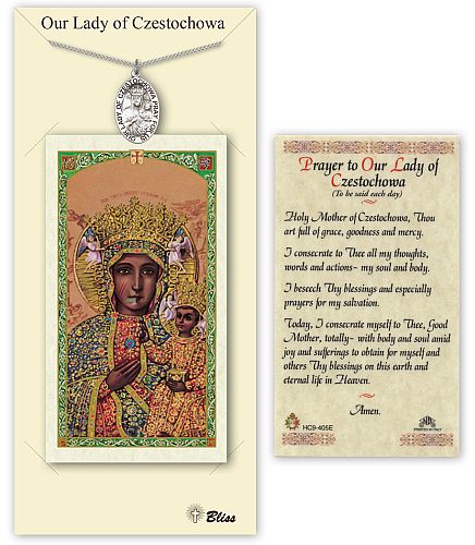 Our Lady of Czestochowa Medal with Prayer Card
