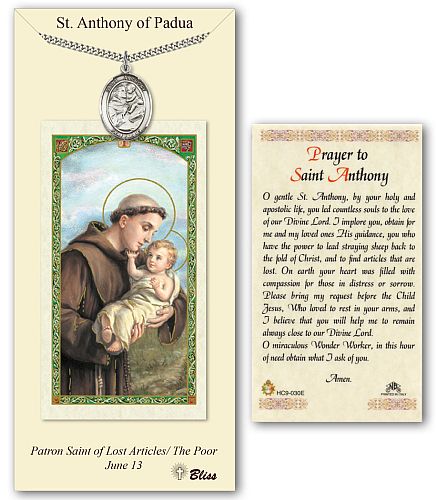 St Anthony Medal with Prayer Card