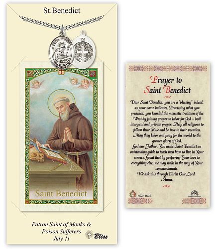 St Benedict Medal with Prayer Card