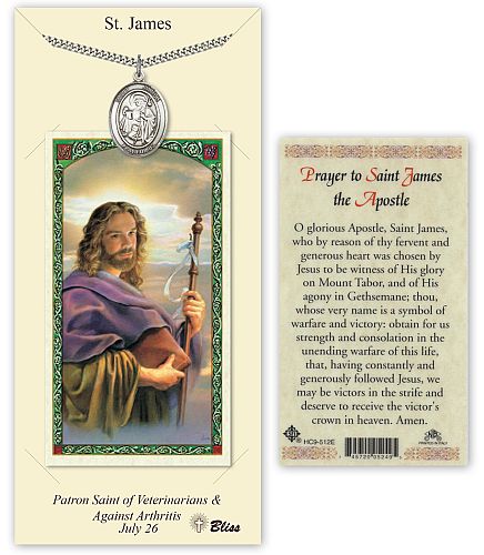St James Prayer Card with Medal St James Prayer Card with Medal