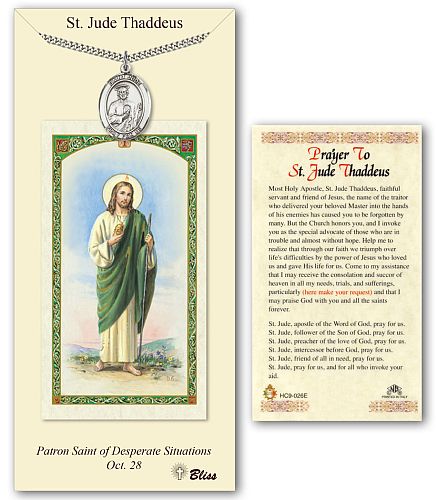 St Jude Prayer Card with Medal St Jude Prayer Card with Medal