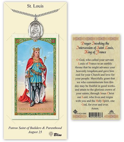 St Louis Prayer Card with Medal St Louis Prayer Card with Medal