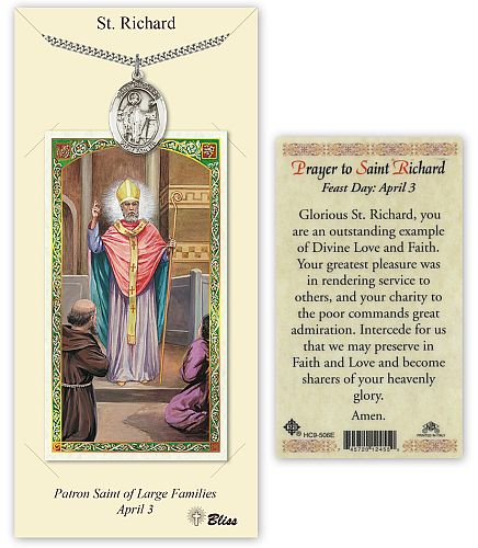 St Richard Prayer Card with Medal St Richard Prayer Card with Medal