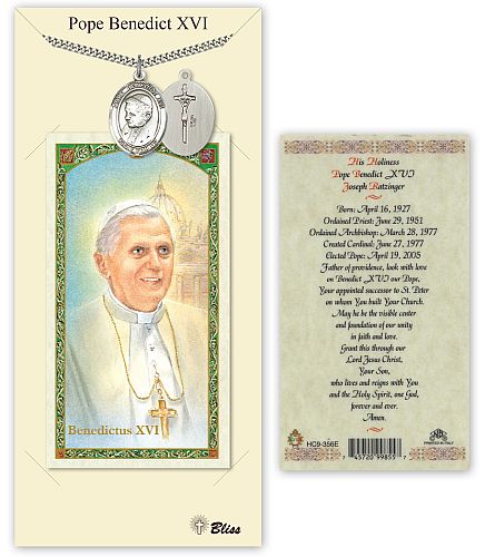Pope Benedict Medal with Prayer Card