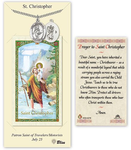 Tennis Medal for Boys with St Christopher Prayer Card