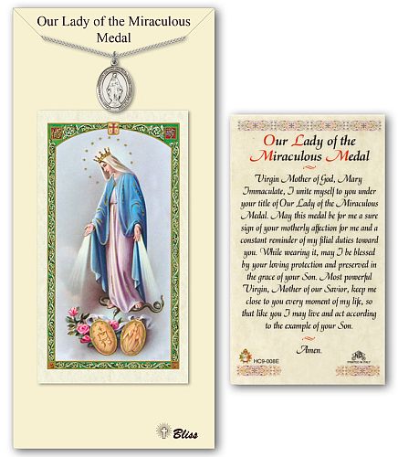 Miraculous Medal with Prayer Card