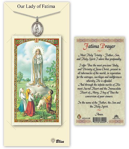 Our Lady of Fatima Medal with Prayer Card