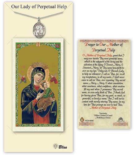 Our Lady of Perpetual Help Medal with Prayer Card