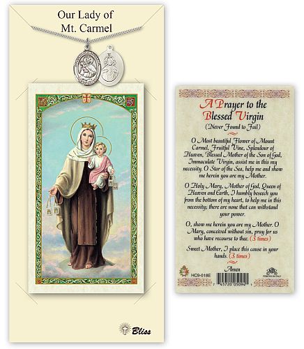 Our Lady of Mount Carmel Medal with Prayer Card