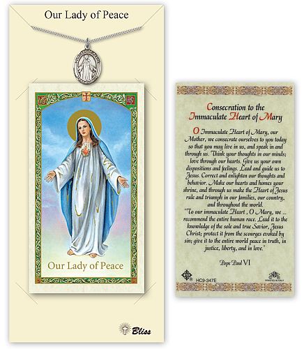 Our Lady of Peace Medal with Prayer Card
