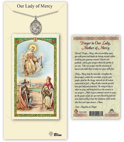 Our Lady of Mercy Medal with Prayer Card