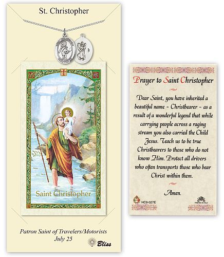 Tennis Medal for Girls with St Christopher Prayer Card