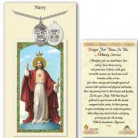 Navy St Michael Medal with Prayer Card