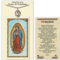 Our Lady of Guadalupe Medal with Prayer Card in Spanish