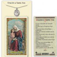 St Ann Medal with Prayer Card in Spanish