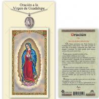 Our Lady of Guadalupe Medal with Prayer Card - Spanish