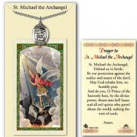 St Michael Prayer Card with Medal