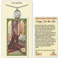 St Camillus Prayer Card with Medal