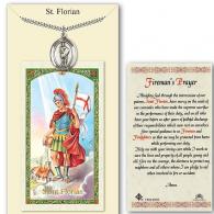 St Florian Prayer Card with Medal