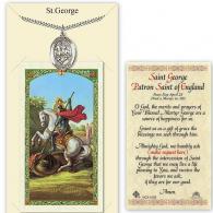 St George Prayer Card with Medal