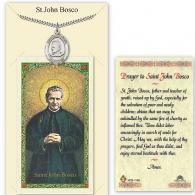 St John Bosco Prayer Card with Medal