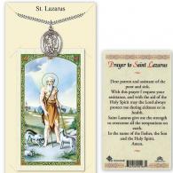 St Lazarus Prayer Card with Medal