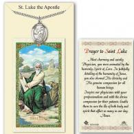 St Luke Prayer Card with Medal
