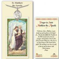 St Matthew Prayer Card with Medal