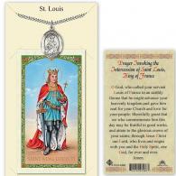 St Louis Prayer Card with Medal