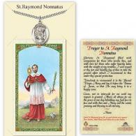 St Raymond Prayer Card with Medal