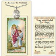 St Raphael Prayer Card with Medal