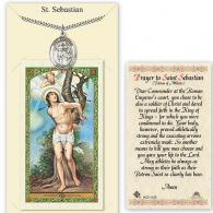St Sebastian Prayer Card with Medal
