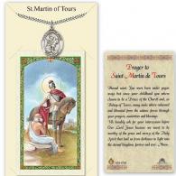 St Martin of Tours Prayer Card with Medal