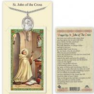St John of the Cross Prayer Card with Medal