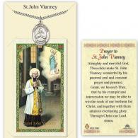 St John Vianney Prayer Card with Medal
