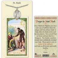 St Roch Prayer Card with Medal