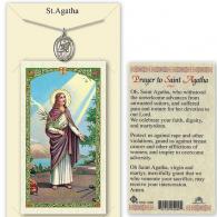St Agatha Medal with Prayer Card
