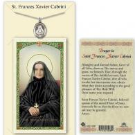 St Frances Cabrini Prayer Card with Medal