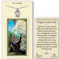 St Cecilia Prayer Card with Medal