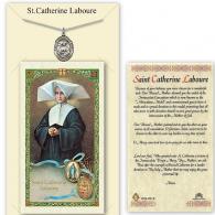 St Catherine Laboure Prayer Card with Medal