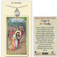 St Dorothy Prayer Card with Medal