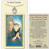 St Maria Faustina Prayer Card with Medal