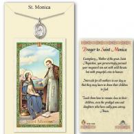 St Monica Prayer Card with Medal