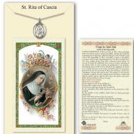 St Rita Prayer Card with Medal